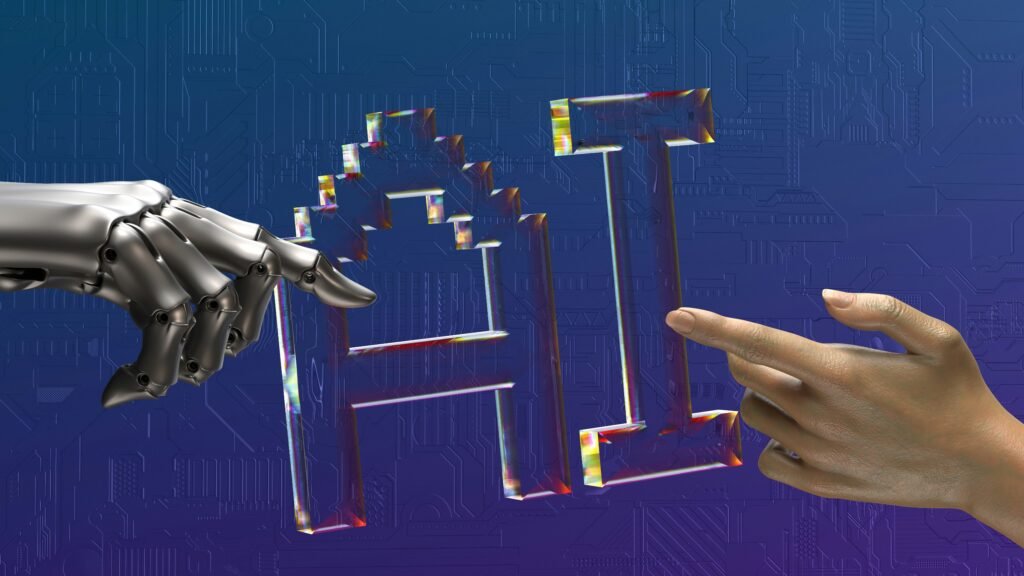 A person and an AI agent interface, illustrating autonomy and security