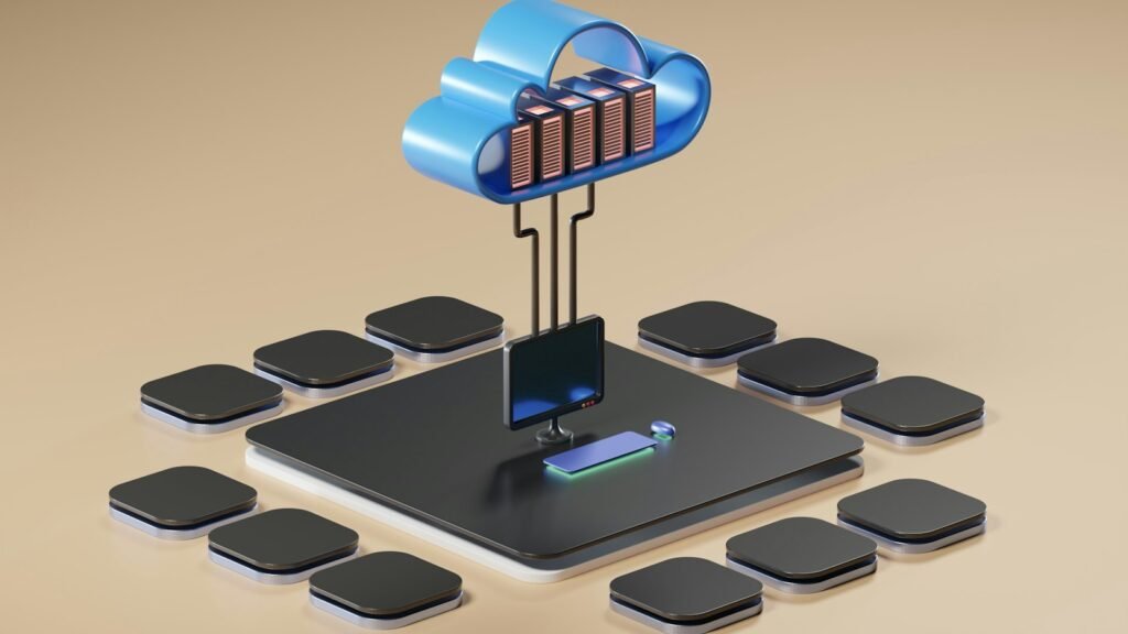 OpenAI Dots and autonomous AI agents represented through cloud computing